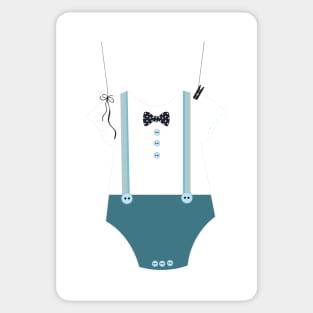 Bow tie and baby body boy symbol Sticker